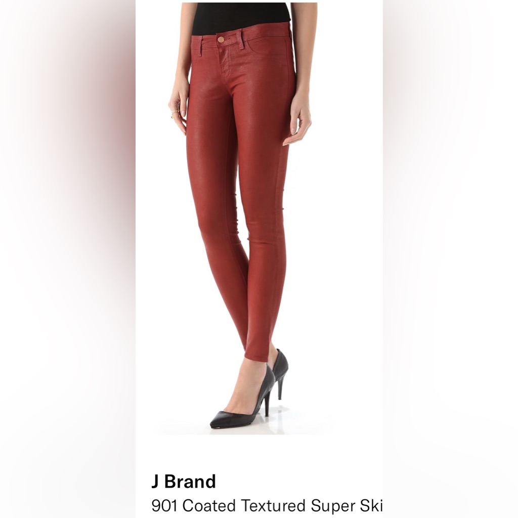 J Brand 901 Coated Skinny Jeans